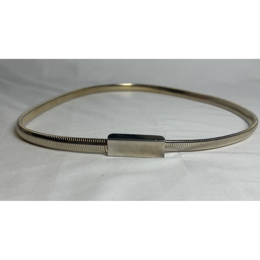 Vintage Stretch SNAKE CHAIN BELT Gold Tone Metal 27"
